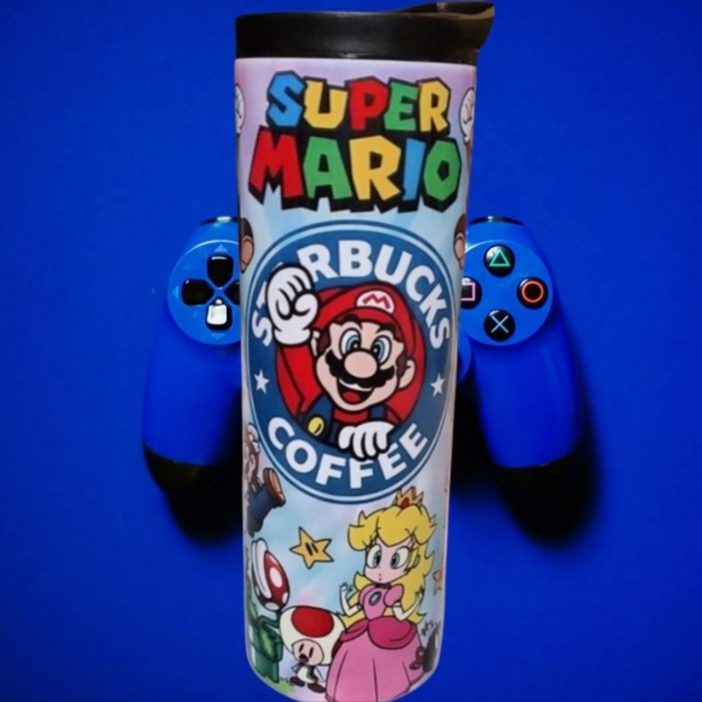 Super Mario Bros. Coffe 20oz Tumbler  with duo lids 🎉sale